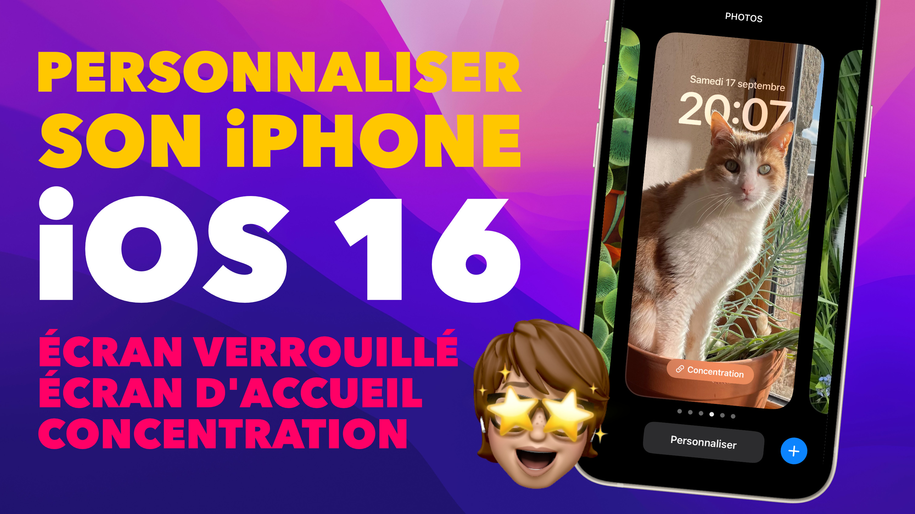 Personnaliser son iPhone iOS 16 • Écran verrouillé & Concentration