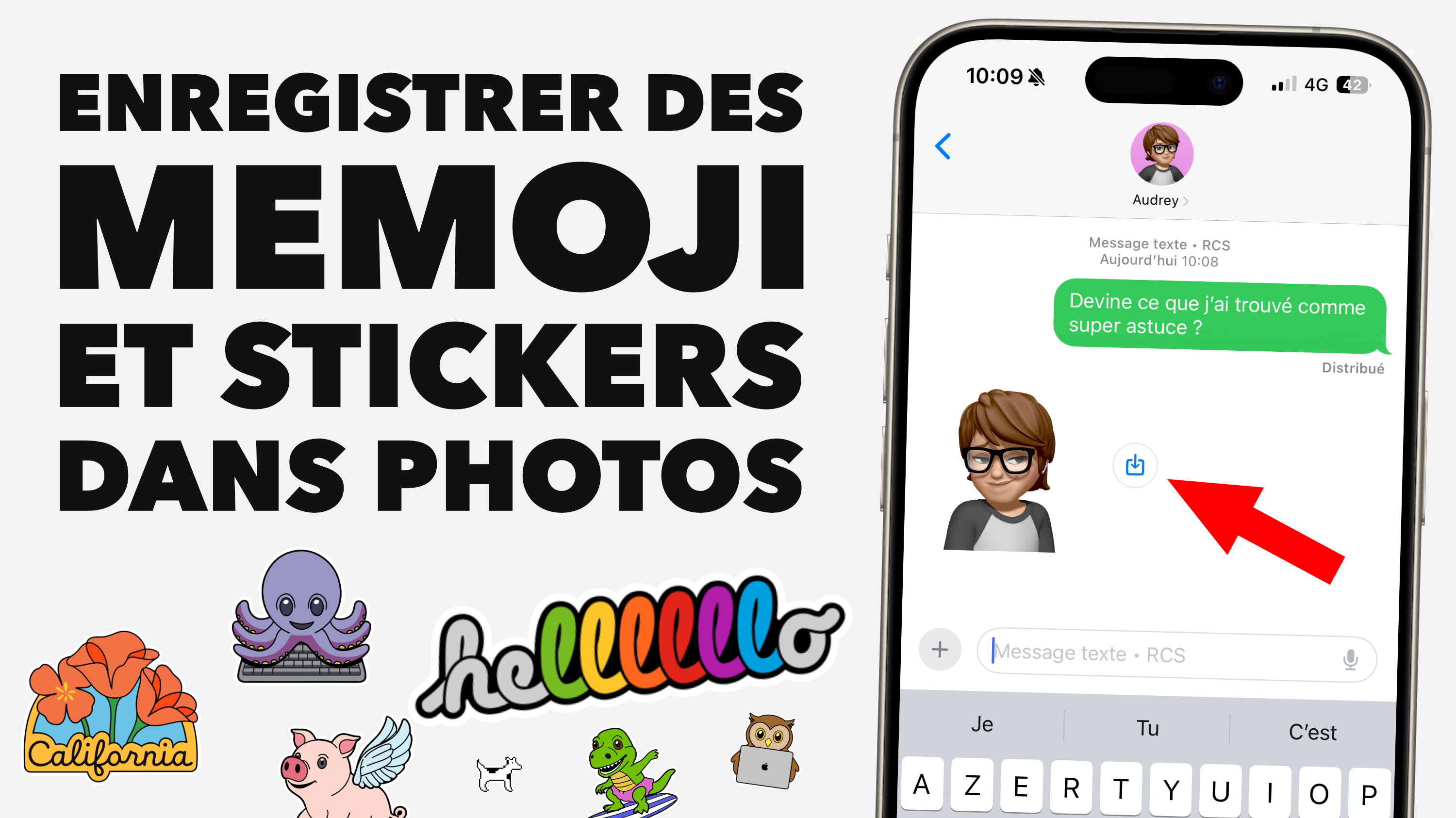 Enregistrer Memoji & stickers comme des images ! Bonus : Les stickers WWDC25 – Astuce 2025 iPhone👌